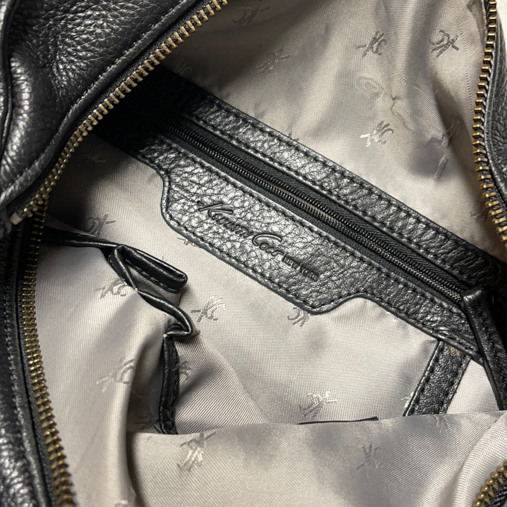 SOLD - KENNETH COLE | NO SLOUCH LEATHER SHOULDER BAG - Picture 6 of 8